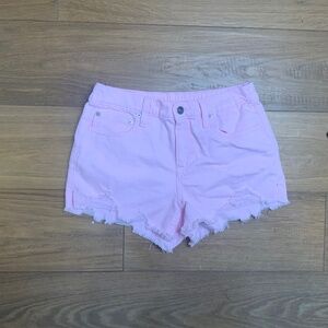 Aerie Daydream Denim Shorts Size Small in Color Parfait Pink